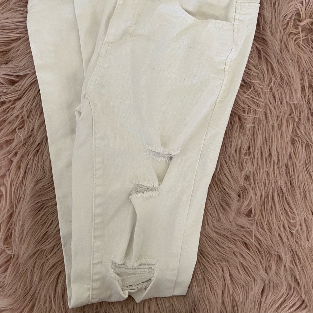 Ripped White Jeans